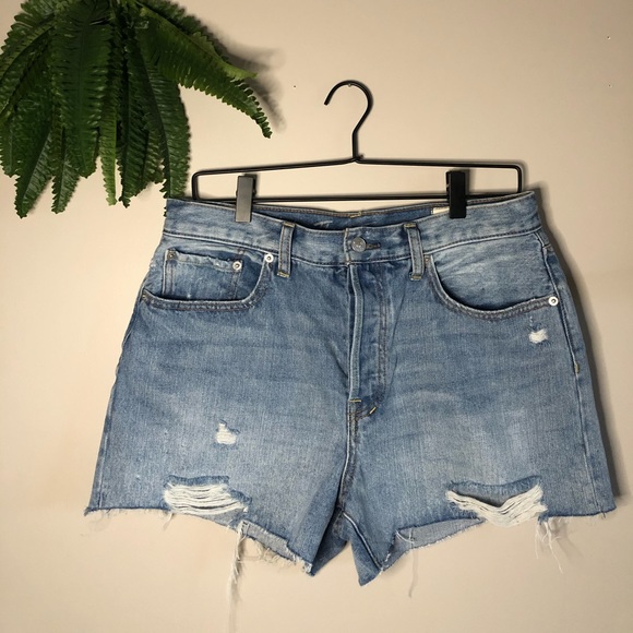 NWT Free People | Distressed Denim Shorts - Picture 1 of 9